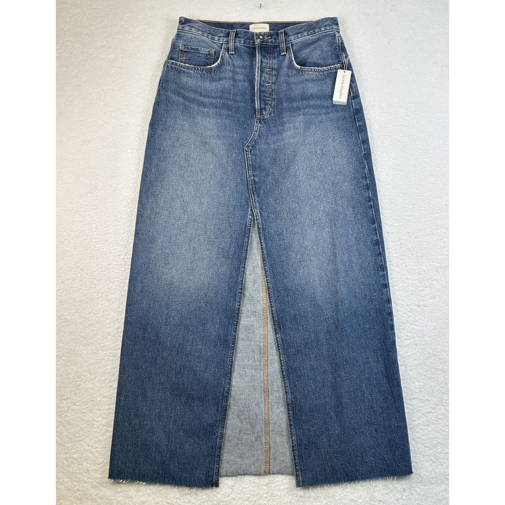 Favorite Daughter Skirt Womens 29 The Sadie A-Line Denim High Rise Button Fly